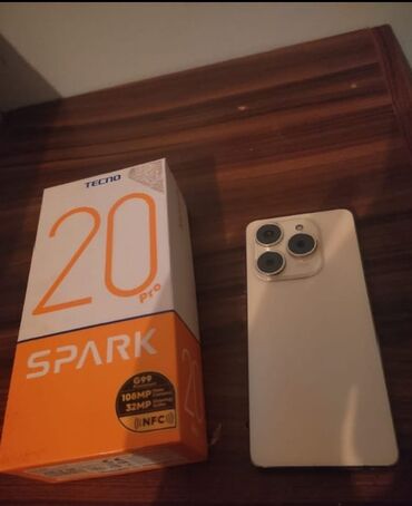 tecno pova neo 2: Tecno Spark 20 Pro, 256 GB, rəng - Qızılı, Barmaq izi