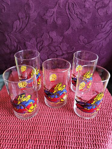 Čaše: Case nove paracinsko staklo 80te. Vintaz case univerzalne komada 5 — 6