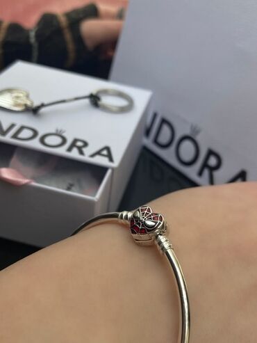 Браслеты: Браслет-основа в стиле Pandora с тематическим шармом «Человек‑паук»