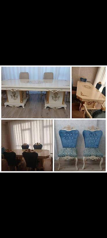 Qonaq otağı üçün, İşlənmiş, Dördbucaq masa, 8 stul lalafo.az -da Qonaq otağı üçün, İşlənmiş, Dördbucaq masa, 8 stul