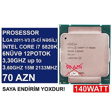 1155: Prosessor “LGA 2011-V3 (5ci nəsil) İntel Core i7 5820K” ⭐LGA 2011V3 — 1