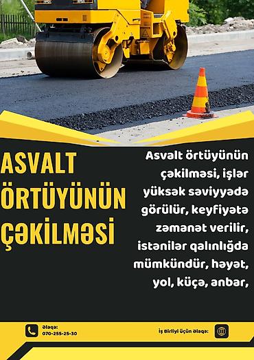 Landşaft işləri: Asvalt örtüyünün çəkilməsi. keyfiyyət 100% işlərimizə zəmanət verilir — 8