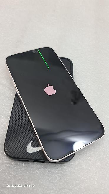 IPhone 13, Б/у, 128 ГБ, Белый, Чехол, 85 %