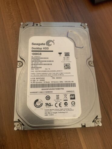 продаю жёсткий диск: 1 TB seagate 1000 gb HDD Жесткий диск на 1 терабайт В отличном