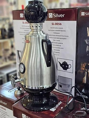 Samovarlar: Samovar Elektrikli samovar silver model: sl-0056 elektri̇k semaver 5l — 4