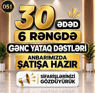 yataq ortuyu destleri: Hazır Gənc Yataq Dəstləri – 650 AZN Komplektin tərkibi: - Tək — 7