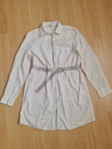 šal preko haljine: Zara S (EU 36), M (EU 38), color - White, Other style, Long sleeves