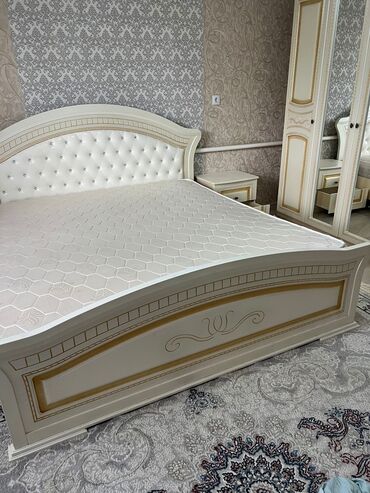 кровать полуторка с матрасом купить недорого: Уктоочу бөлмө гарнитуру, Колдонулган, Шкаф, Тумба, Башка өлкө, Өзү алып кетүү, түсү - Саргыч боз