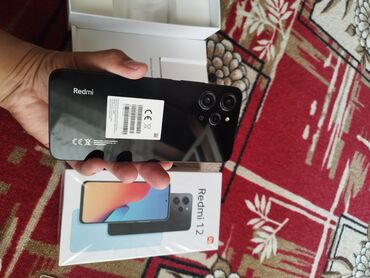 установка рация: Redmi, Redmi 12, Б/у, 128 ГБ, цвет - Черный, 2 SIM