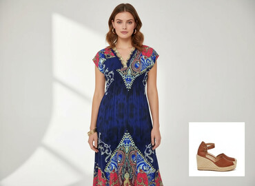 modna kiecka sukienki maxi: J&J, Sukienka damska, rozmiar L