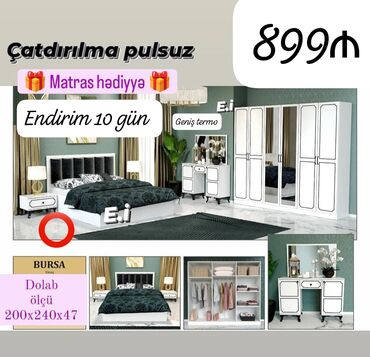 *Yataq dəsti 6 qapılı dolabla 899Azn 💥* ✔️Rəng seçimi var ✔️Şəhər