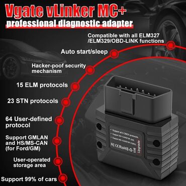 Alati za automobile: Vgate vLinker MC + V2.2 Bluetooth 4.0 OBD2 BimmerCode FORScan Auto — 9