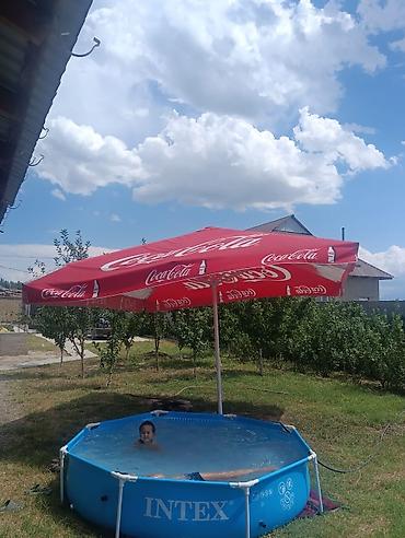 зонта: Большой уличный зонт Coca‑Cola - Диаметр купола: ориентировочно 4 м — — 2