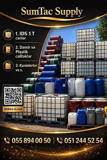Təmizlik xidmətləri: Dəmir və Plastik bockalar, kanstrlər İDS 1 tonluq cənlər — 1
