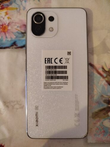 telefon nömrəsi: Xiaomi Mi 11 Lite, 128 GB, rəng - Ağ, 
 Barmaq izi, İki sim kartlı, Face ID