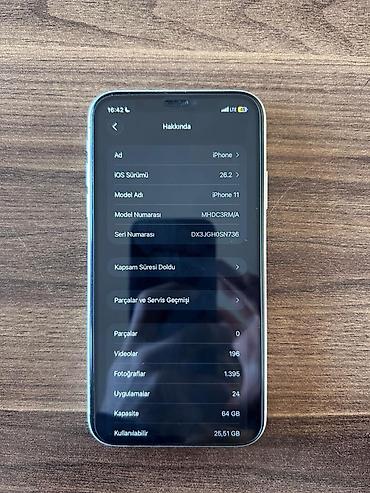 Apple iPhone: IPhone 11, 64 GB, Ağ, Zəmanət, Simsiz şarj, Face ID — 8