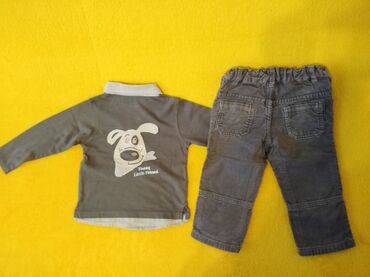 Kompleti: C&A, Komplet: Duks, Farmerke, 74-80 — 2