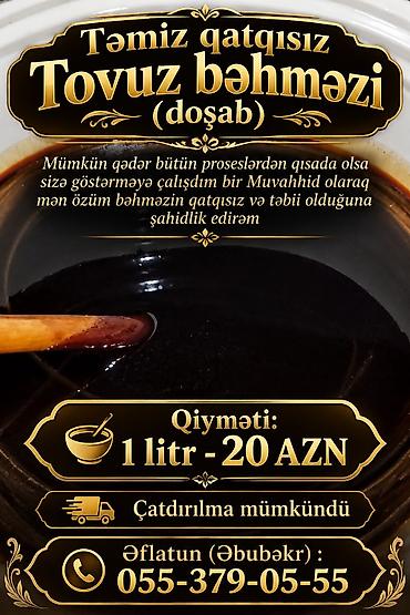 Məhsul: Təmiz, qatqısız Tovuz bəhməzi (doşab) Xüsusiyyətlər: - Tutdan lalafo.az -da Məhsul: Təmiz, qatqısız Tovuz bəhməzi (doşab) Xüsusiyyətlər: - Tutdan
