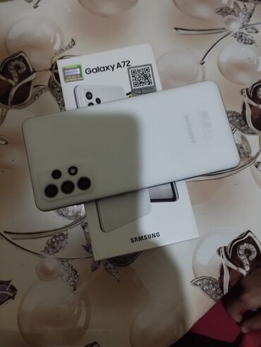 samsung not telefonlar: Samsung Galaxy A72, 128 GB, rəng - Ağ
