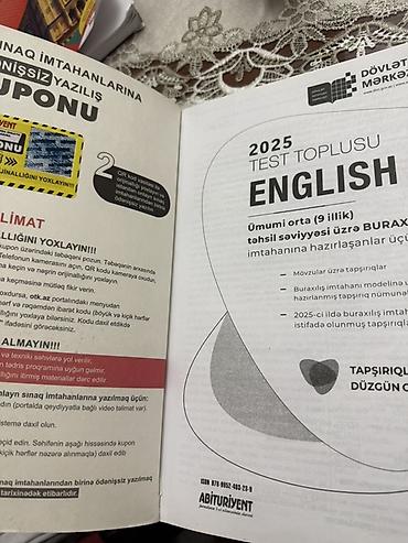 Testlər: Məhsul: “English – 2025 Test Toplusu” (DİM) - Təyinat: Ümumi orta (9 — 3