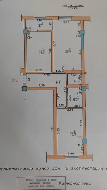 2023: 2 комнаты, 71 м², Ак-Кеме Элитка, 11 этаж, ПСО (под самоотделку) — 6