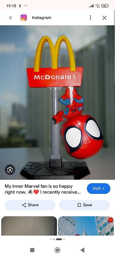 Детский мир: ALIRAM. 
Məhsul: McDonald’s x Marvel “Spider‑Man” oyuncağı

- — 1