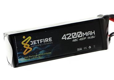 batareyanı: JetFire 14.8V 4200mAh 40C Li-Po 4S batareya Yüksək axınlı layihələr — 1