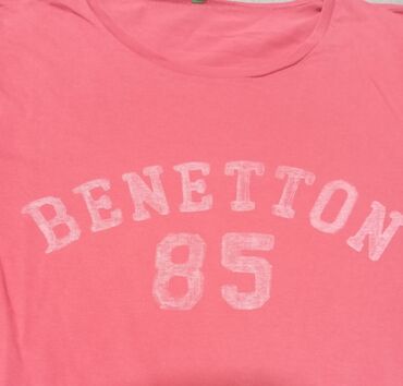 majice l: T-shirt Benetton, XL (EU 42), color - Pink