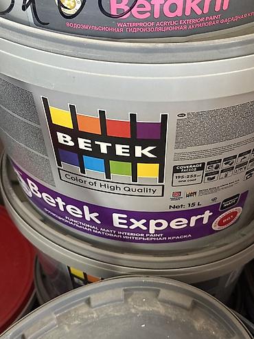 Краска Betek Expert — функциональная матовая интерьерная краска at lalafo.kg Краска Betek Expert — функциональная матовая интерьерная краска