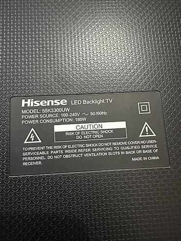 direksiyon set: Hisense 55K3300UW LED TV ekran xarabdi ekran deyismelidi - Ekran: 55 — 3