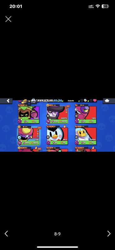 Video oyunlar üçün aksesuarlar: Brawl Stars hesabı – detallı məlumat - Kupa: 9437 (profildə “Tüm — 7