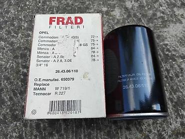 servis abs: NOVO FILTER ULJA OPEL COMMODORE MONZA SENATOR 650379 | Original frad — 1
