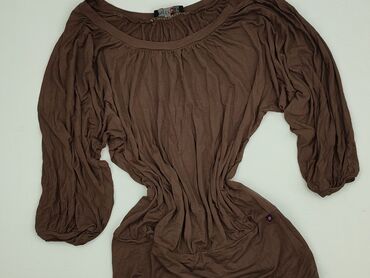 czarne bluzki krótki rękaw obcisła: Melrose, Women's blouse, size S