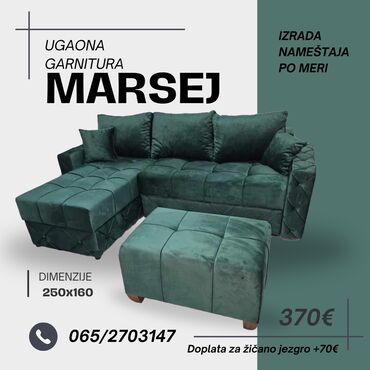 Ugaone garniture: Ugaona garnitura "Marsej" Krajnjih dimenzija 250x160x (moguca — 1