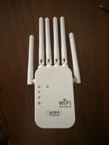 Аудиотехника: WiFi Repeater/AP gücləndirici - 6 ədəd xarici antena (4 üst, 2 yan) –