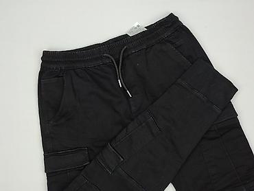 czarne cargo pull and bear: FSBN, Spodnie cargo damskie, rozmiar S — 1