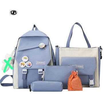 Rukzaklar: Dördlü və beşli çantalar dəsti. Dəstə bir ədəd rəngli və rəngli — 27