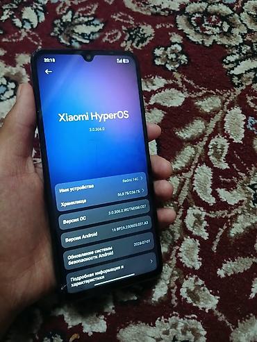 Мобильные телефоны и аксессуары: Redmi, Redmi 14C, Б/у, 256 ГБ, цвет - Черный, 2 SIM — 2