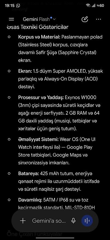 Смарт-часы: Samsung galaxy watch 8classic 46 mm Satılır ideal haldadı. 2/64gb — 2