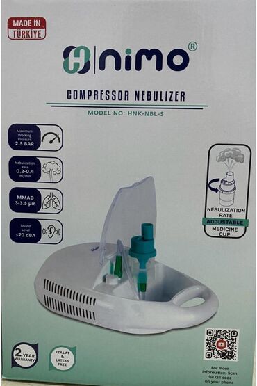 nebulizer qiymeti: 1-2 dəfə işlənmiş, Nimo firmasına məxsus inqalyasiya aparatı satılır