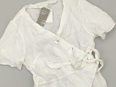 białe bluzki w serek: Blouse, H&M, 3XL (EU 46), condition - Perfect