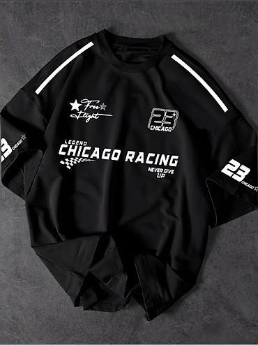 Футболка унисекс Chicago Racing, черная L Высота 180-185 - Дизайн