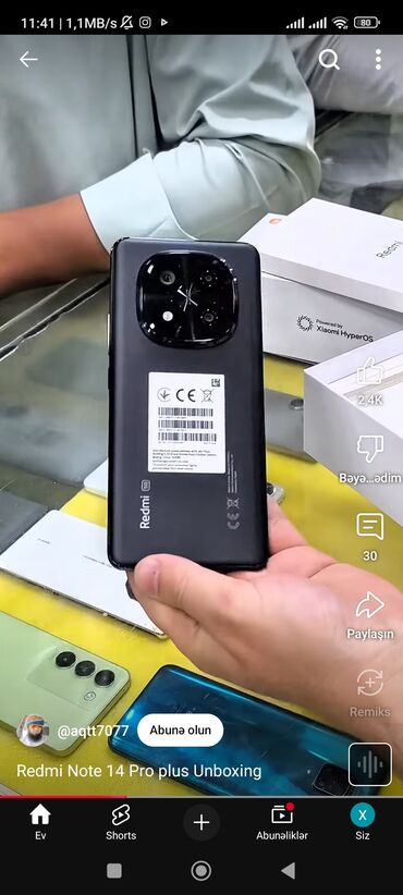 xiaomi redmi 6 ekran qiymeti: Redmi Note 14 Pro Plus, 512 GB, rəng - Qara