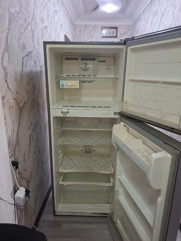 Soyuducular: İşlənmiş 2 qapılı LG Soyuducu Satılır, rəng - Gümüşü, Təkərli — 6