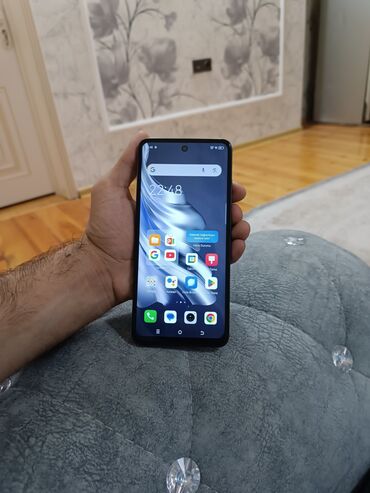 Tavalar: Tecno Spark 20, 256 GB, rəng - Boz, Sensor, Barmaq izi, İki sim kartlı