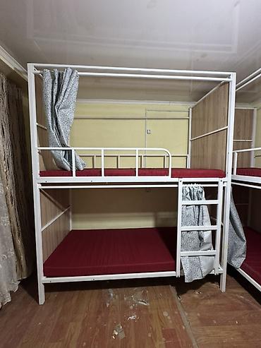 Мебель: Двухъярусная кровать с каркасом из металла - Прочная металлическая — 1
