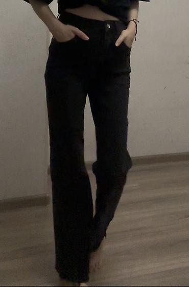 женские жинцы: Черные женские джинсы LSW JEANS - Посадка: высокая - Крой: прямой — 2