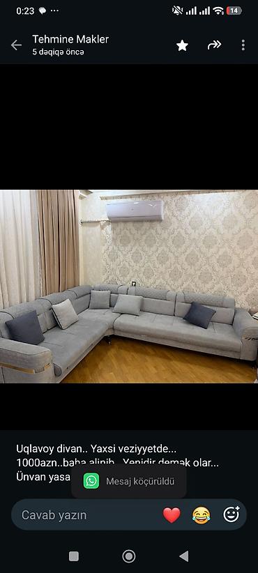 Uqlavoy divan. Yaxsi veziyyetde. 1000azn. baha alinib. Yenidir lalafo.az -da Uqlavoy divan. Yaxsi veziyyetde. 1000azn. baha alinib. Yenidir