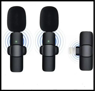 Батареи для ноутбуков: Беспроводной двойной петличный микрофон WK1 (Y-L2) Lighting art:3498