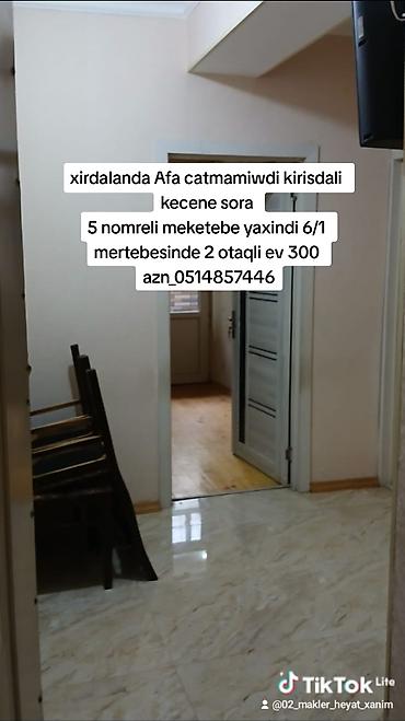 Uzunmüddətli kirayə mənzillər: Kiraye ev_xirdalanda Afa çatmamidi kirisdali keçenen sora 5 nomreli — 1